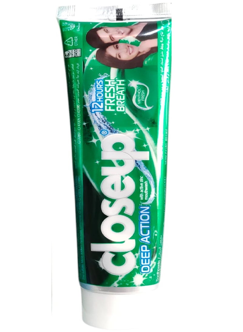 Close Up Deep Action Toothpaste  with active zinc Mouthwash 120ml - Image 3