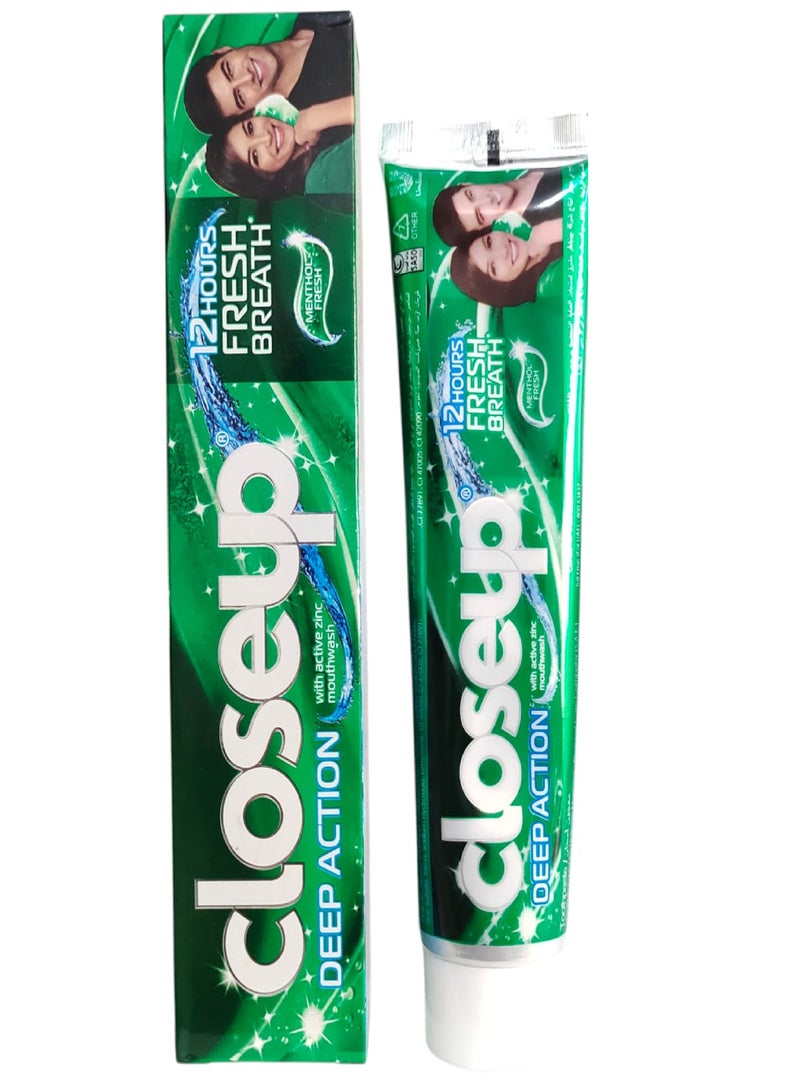 Close Up Deep Action Toothpaste  with active zinc Mouthwash 120ml - Image 1