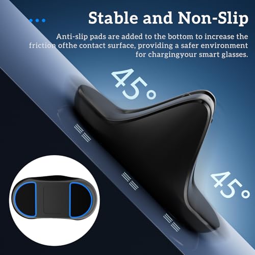 DUXICEPIN Charging Stand for Ray-Ban Meta Smart Glasses Gen 1 & Gen 2, Portable Charging Dock Compatible with Wayfarer Headliner Skyler, Meta Glasses Accessories with 2.13 ft USB-C Cable - Image 3