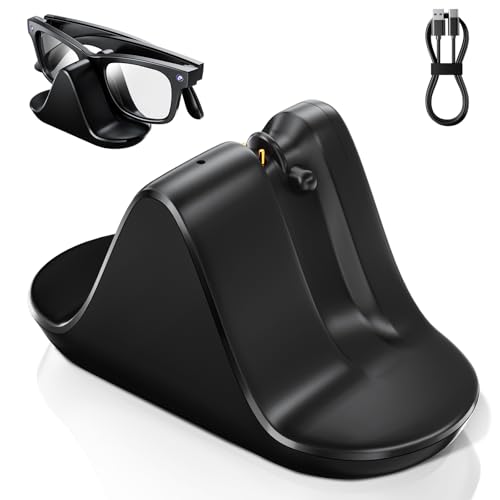 DUXICEPIN Charging Stand for Ray-Ban Meta Smart Glasses Gen 1 & Gen 2, Portable Charging Dock Compatible with Wayfarer Headliner Skyler, Meta Glasses Accessories with 2.13 ft USB-C Cable - Image 1