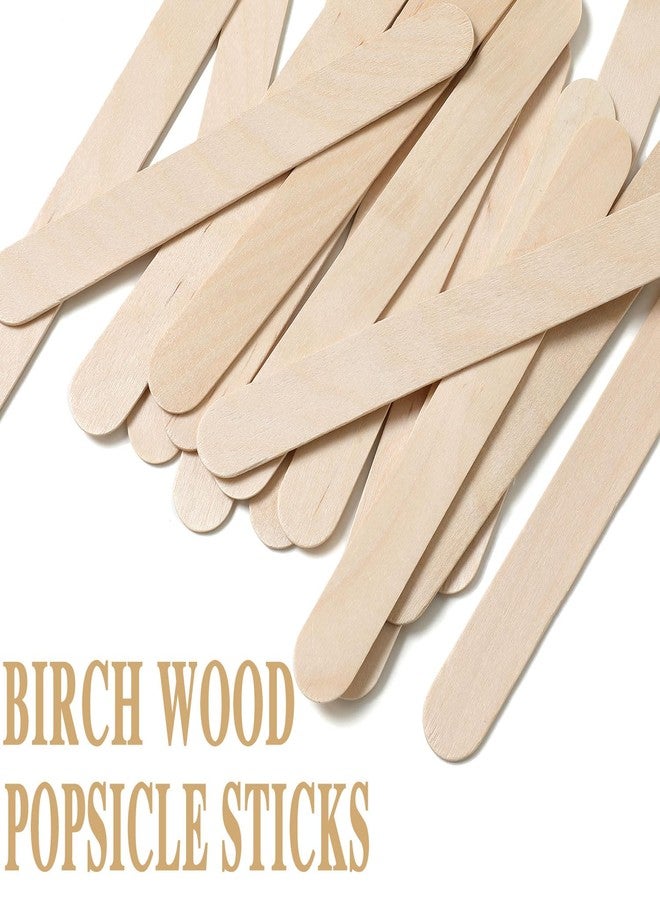 Borogo 150 Pcs Craft Sticks Ice Cream Sticks, Borogo 6" x 3/4" Sticks Natural Wood Popsicle Craft Sticks Treat Sticks Ice Pop Sticks for DIY Crafts - Image 4