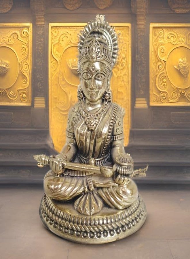 BEXCO Hindu Goddess Annapurna fine Detailing Brass Statue, Annapoorna Annapurneshwari Goddess of Food Anapurna Devi Murti Idol (2.5 inch) - Image 1