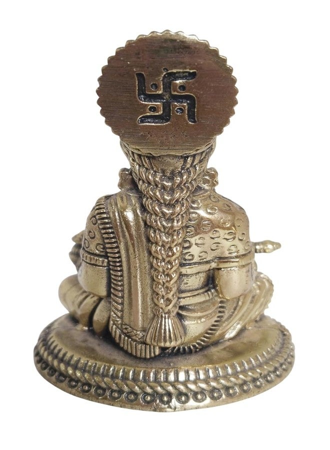 BEXCO Hindu Goddess Annapurna fine Detailing Brass Statue, Annapoorna Annapurneshwari Goddess of Food Anapurna Devi Murti Idol (2.5 inch) - Image 5