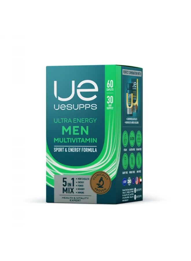 جي ام بي تركيبة الفيتامينات المتعددة للرجال من Ultra Energy، 60 كبسولة - Image 1