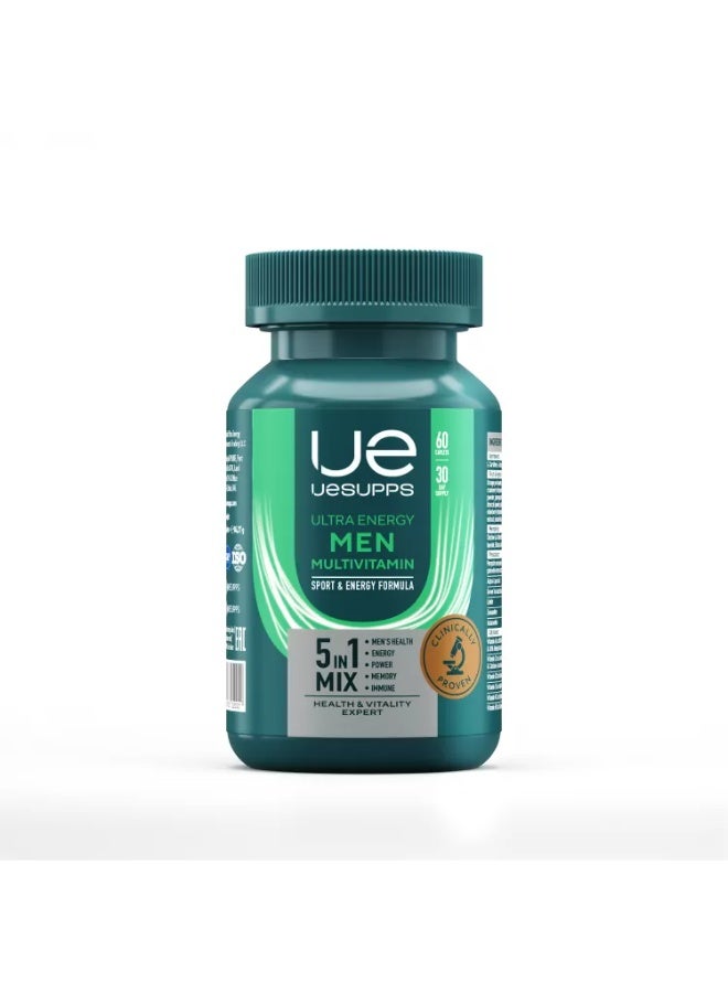 جي ام بي تركيبة الفيتامينات المتعددة للرجال من Ultra Energy، 60 كبسولة - Image 3