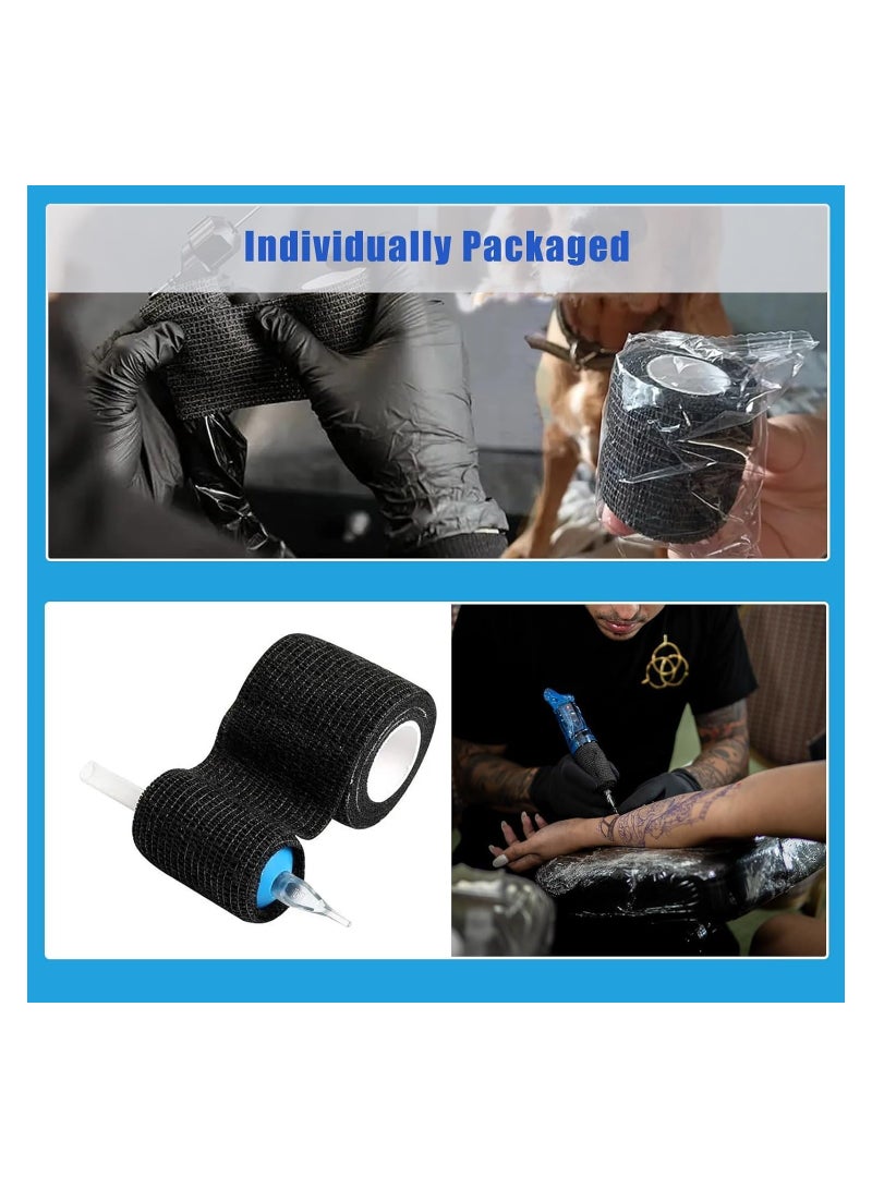 KASTWAVE Tattoo Grip Tape, Machine Pen Covers with Grip Wraps, 200 Pcs Tattoo Machine Covers and 4 Pcs Disposable Tattoo Machine Tape Self-adhesive Bandage - Image 4