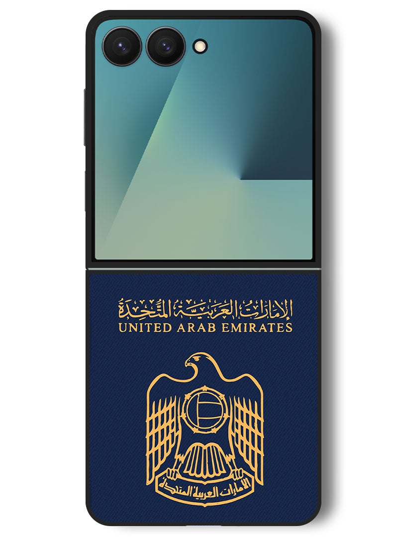 Theodor Case Compatible with Samsung Galaxy Z Flip 7 - 6.9 Inch Protection Shockproof Bumper Cover UAE Passport - Image 1