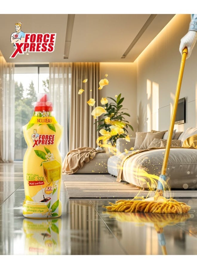 Force Xpress Floor Cleaner Mediterranean Air x2 Concentrate 1L - Image 4