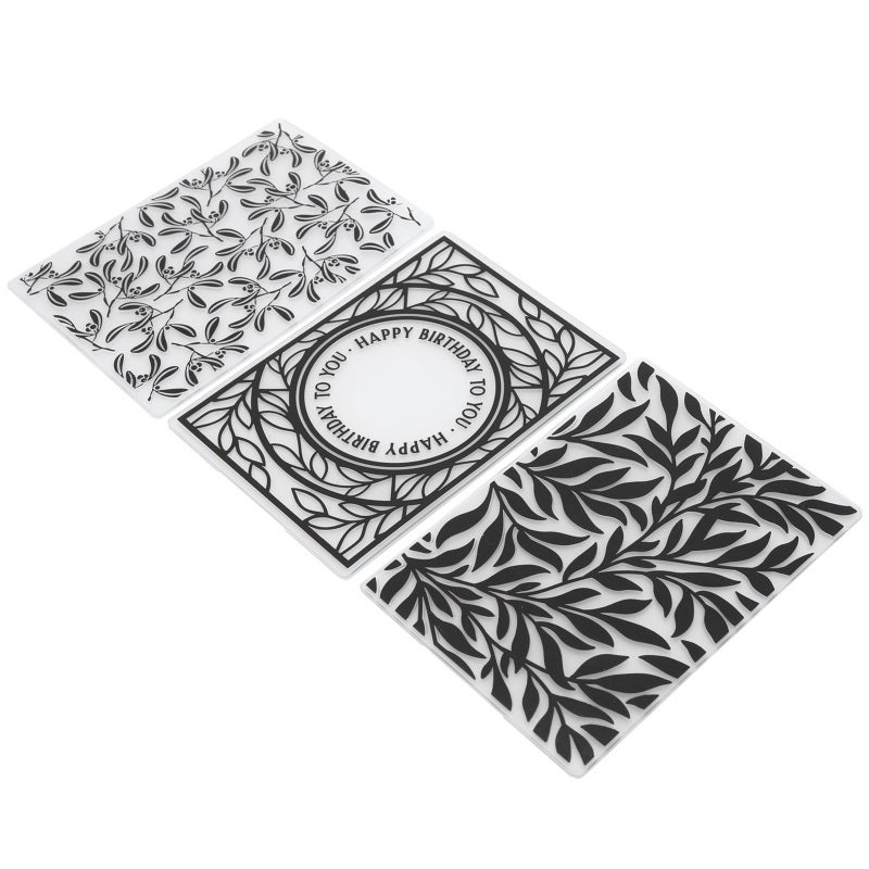 Plastic Embossing Folders: Durable Plastic Material - Compatible With Popular Embossing Machines Embossing Templates for Diy Card Making, Invitations, Paper Crafting - Image 4