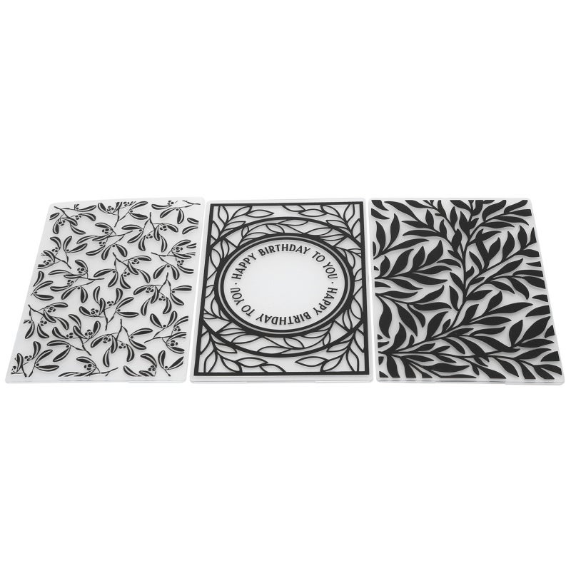 Plastic Embossing Folders: Durable Plastic Material - Compatible With Popular Embossing Machines Embossing Templates for Diy Card Making, Invitations, Paper Crafting - Image 3