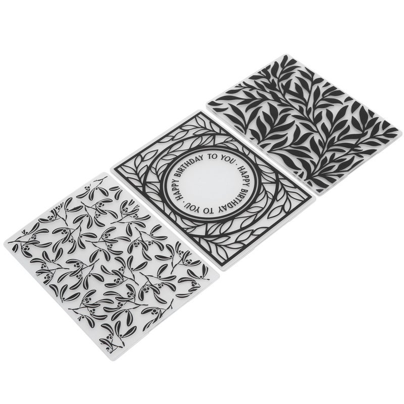 Plastic Embossing Folders: Durable Plastic Material - Compatible With Popular Embossing Machines Embossing Templates for Diy Card Making, Invitations, Paper Crafting - Image 5