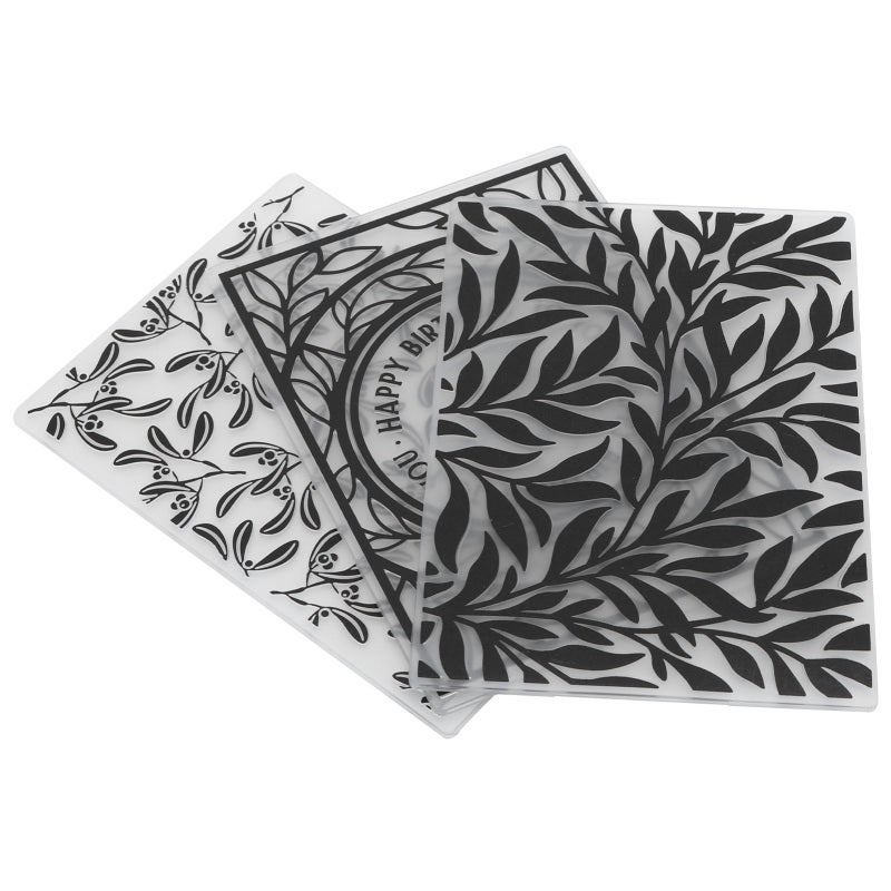 Plastic Embossing Folders: Durable Plastic Material - Compatible With Popular Embossing Machines Embossing Templates for Diy Card Making, Invitations, Paper Crafting - Image 2