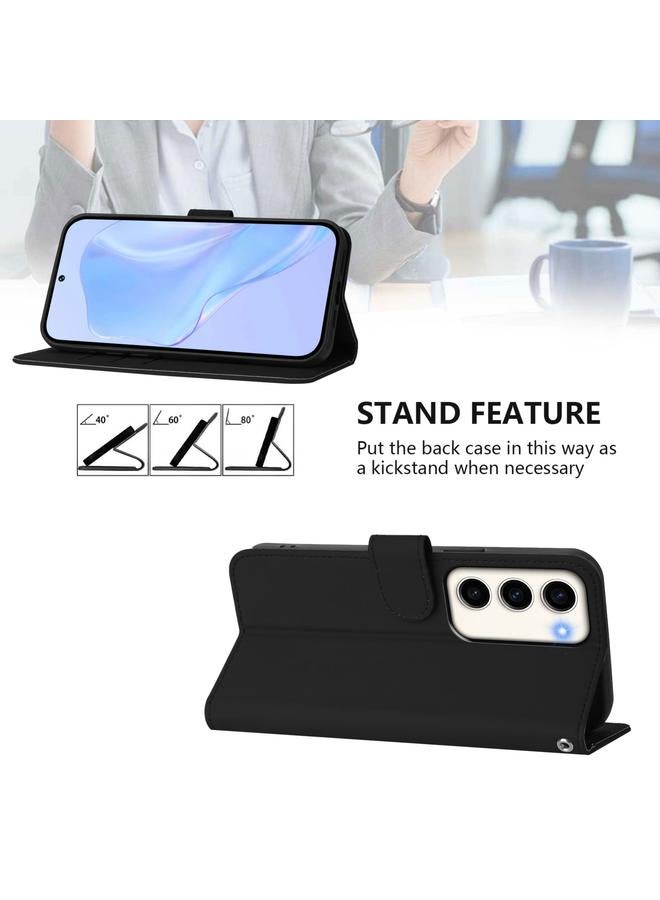 S-TOP Case For Samsung Galaxy S23 5G Skin Feel Solid Color Leather Phone Case with Lanyard - Image 3