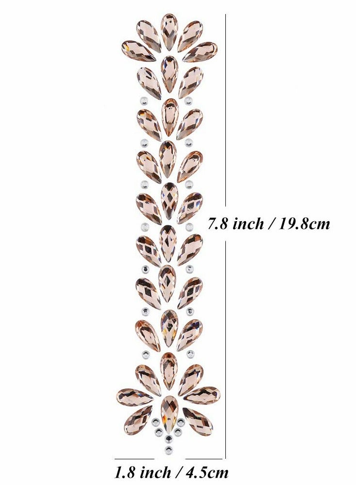 KASTWAVE Hair Gems Stickers, Face Body Jewels Stickers Eyes Forehead, Mermaid Rhinestone Glitter with Self Adhesive Crystal Tears Paste for Masquerade Festival Party - Image 3
