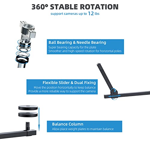 RAUBAY 360 Degree Spinner(Standard Version) Professional Photography Turntable, Rotating Camera Slider, Spinning Photo Video Booth, Spin Platform for Product Photography, Commercial Video, Bullet-time - Image 4