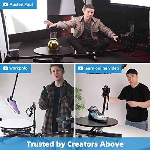 RAUBAY 360 Degree Spinner(Standard Version) Professional Photography Turntable, Rotating Camera Slider, Spinning Photo Video Booth, Spin Platform for Product Photography, Commercial Video, Bullet-time - Image 5