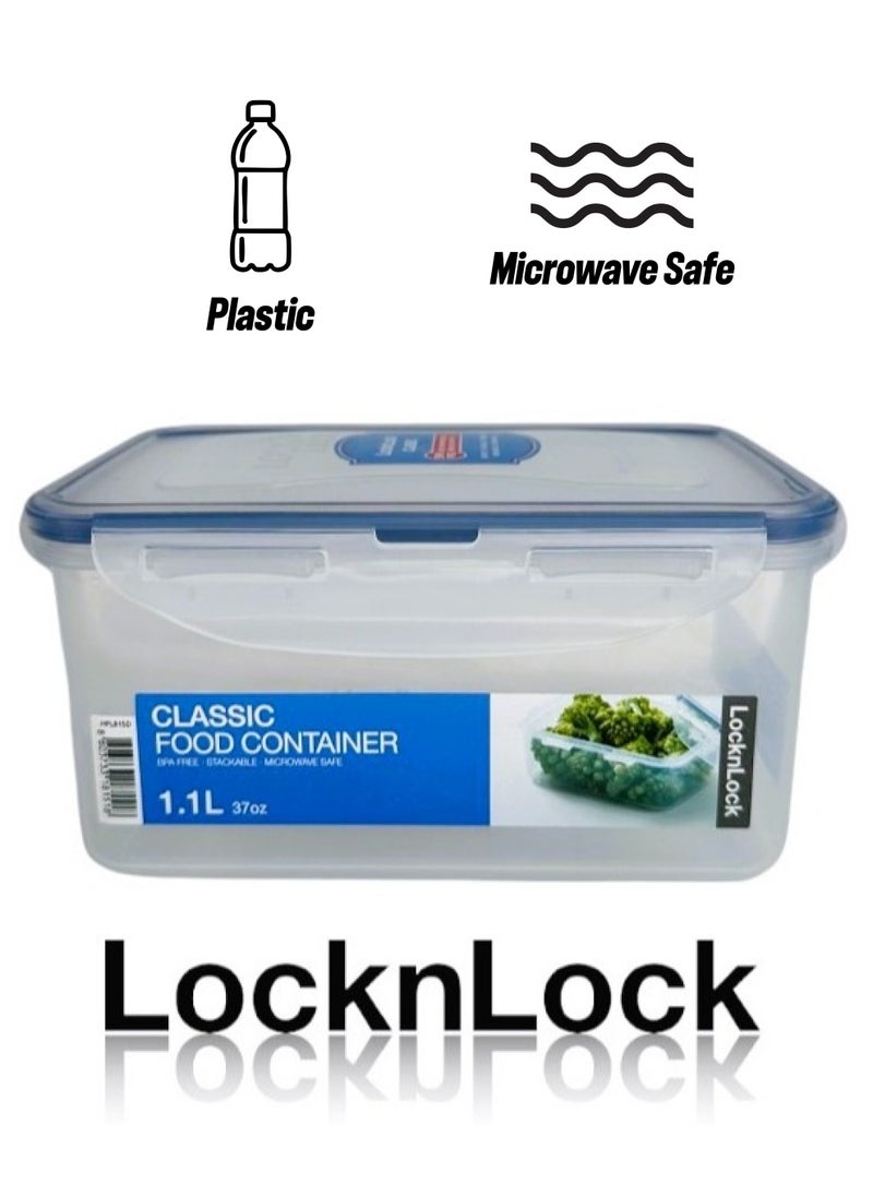 LOCK & LOCK LocknLock 1.1L  Rectangular  Airtight Food Storage  - BPA-Free, Microwave, Freezer, and Dishwasher Safe  - Image 1