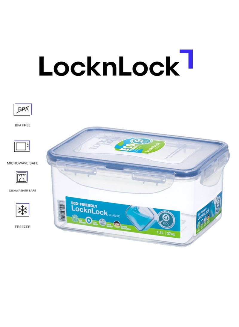 LOCK & LOCK LocknLock 1.1L  Rectangular  Airtight Food Storage  - BPA-Free, Microwave, Freezer, and Dishwasher Safe - Image 1