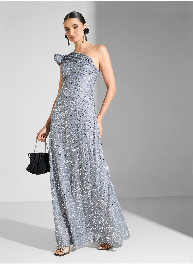 Ella Limited Edition One Shoulder Shimmer Dress