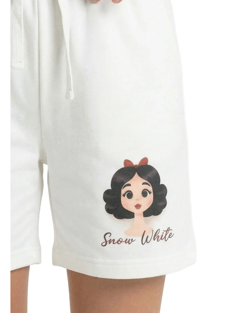 Disney  Teen Girls Snow White Printed Cotton Shorts for Women | Best Price UAE