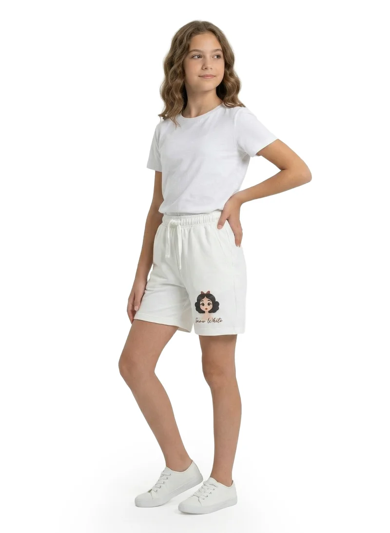 Disney  Teen Girls Snow White Printed Cotton Shorts for Women | Best Price UAE