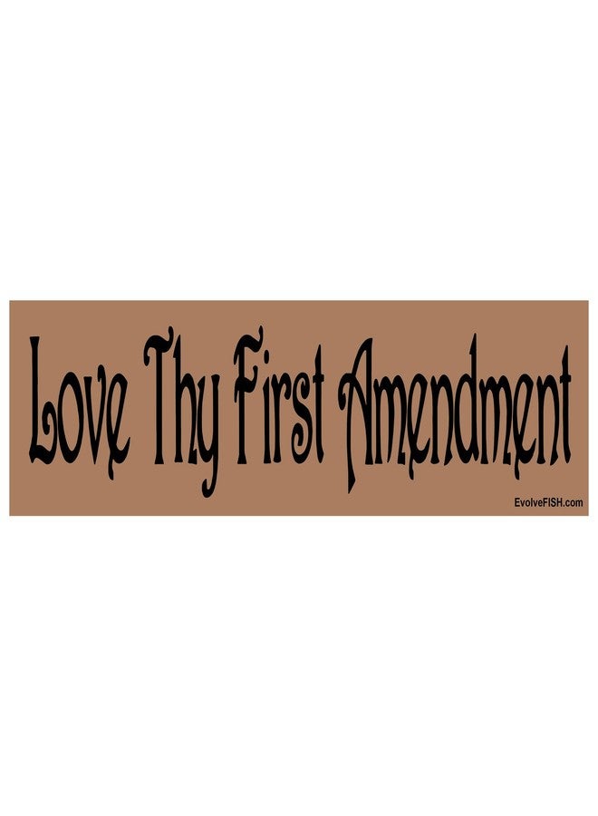 EvolveFISH Love Thy First Amendment Bumper Sticker - [11" x 3"] - Image 1