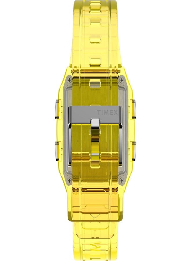 Timex Men's Q LCA x Fortnite 35mm Watch - Yellow Strap Digital Dial Yellow Case - Image 3