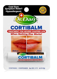 Dr. Dan's Cortibalm - 1 Pack - for Dry Cracked Lips - Healing Lip Balm for Severely Chapped Lips - Designed for Men, Women and Children