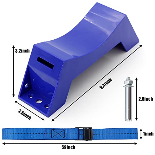 Zhichen star 4PCS Propane Tank Holder, Gas Cylinder Holder, Propane Tank Mount， ABS Gas Cylinder Holder with Screws and Safety Chain Supported 4"-12" , for mounting Various Gas cylinders 4(Blue) - Image 2