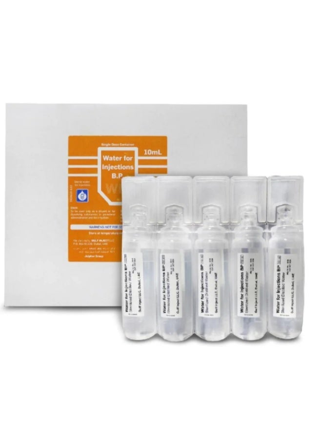 Water for Injection 10ml Ampoule 100s | Sterile Non-Pyrogenic WFI Bulk Pack