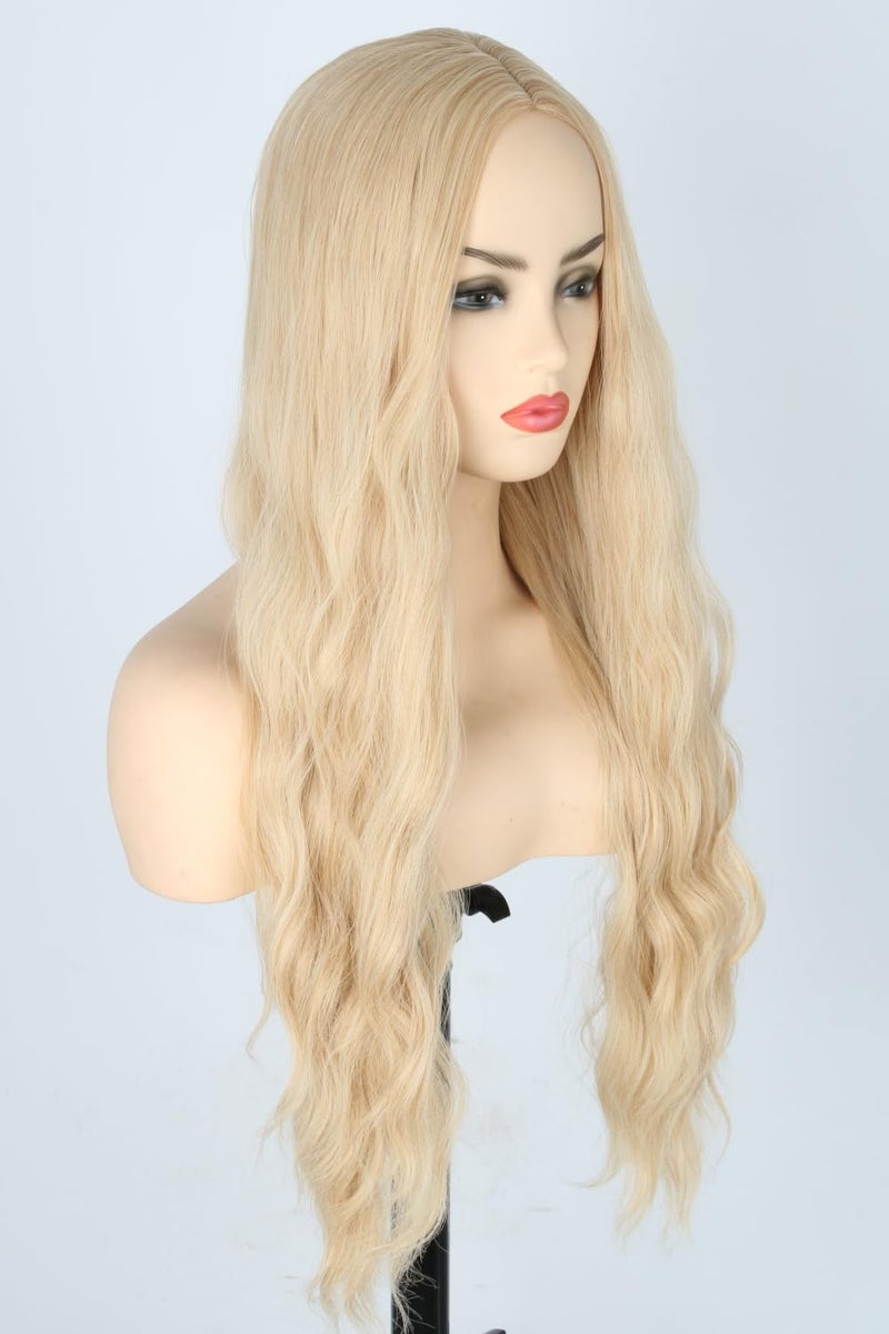 LeMarnia Blonde Wigs for Women Fluffy Long Wavy Sarah Wigs Heat Resistant Synthetic Wig for Daily Party - Image 3