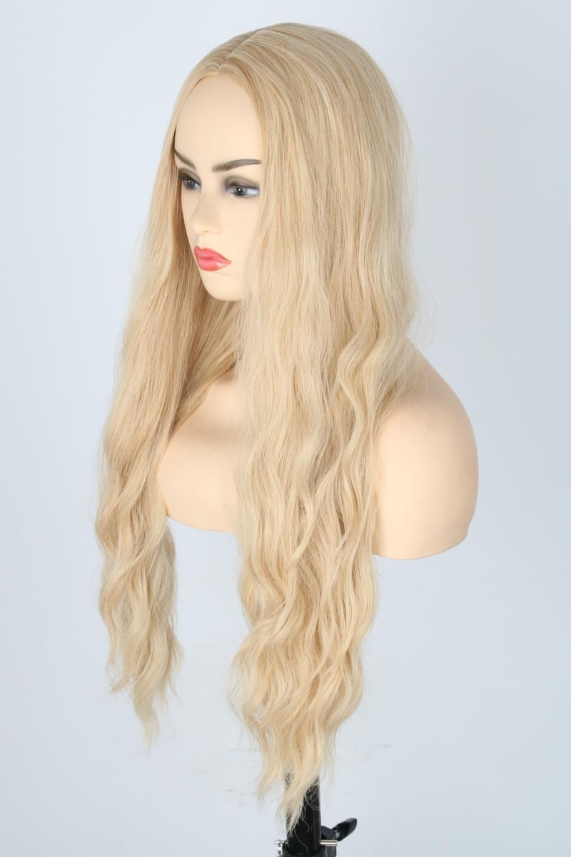 LeMarnia Blonde Wigs for Women Fluffy Long Wavy Sarah Wigs Heat Resistant Synthetic Wig for Daily Party - Image 2