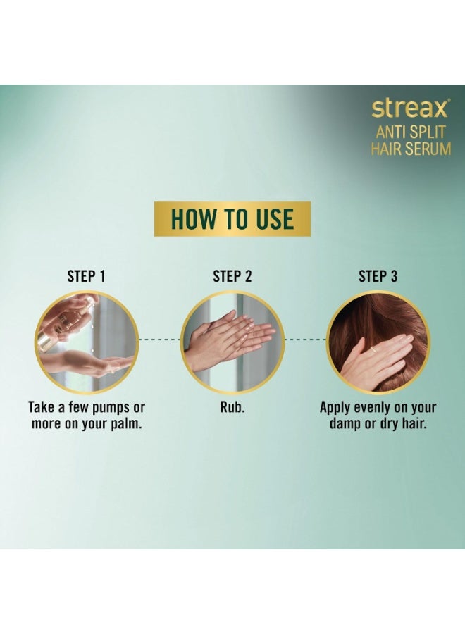 Streax Anti Split Hair serum, 100 ml I with Bio - Elixir I Controls split ends - Image 3