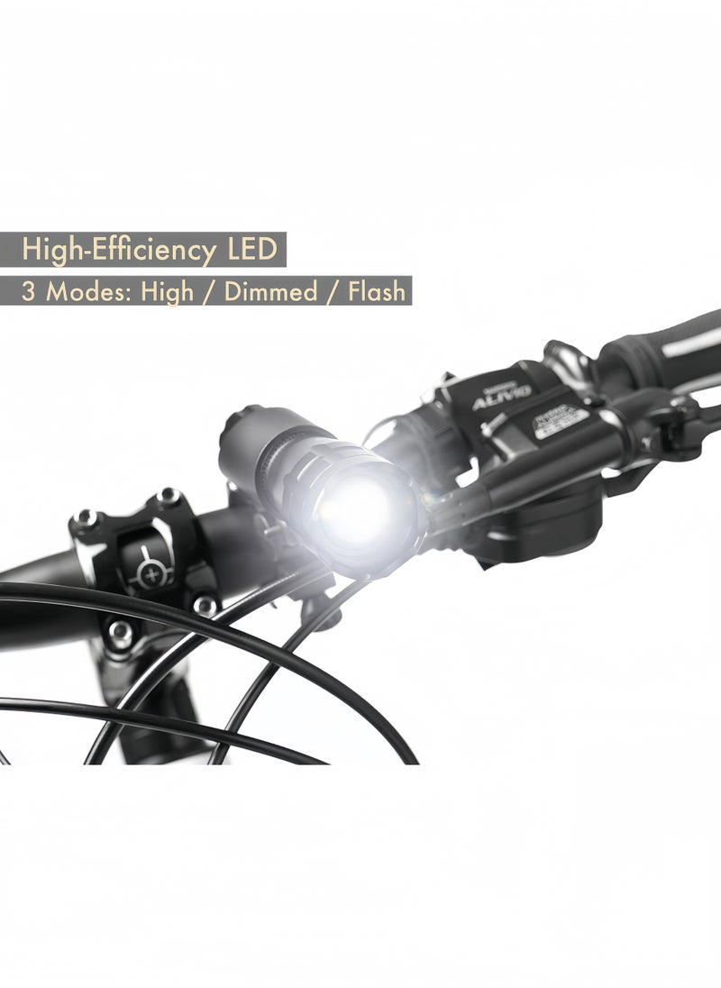 Generic - Bicycle light tail light set bicycle front light+tail light - Image 1