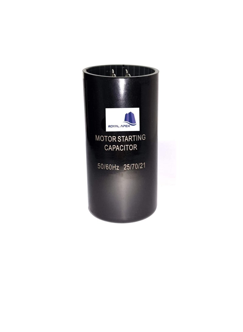 High Quality 2 Pin Cylinder Shaped Motor Starting Capacitor Black (72-86 MFD (72-86µF)) - Image 1