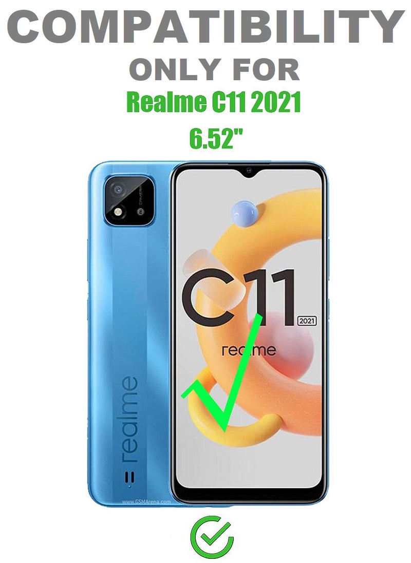 we3 2 Piece Tempered Glass Screen Protector Anti-Spy Privacy Designed For Realme C11 (2021) Full Screen Coverage And Bubble Free - Image 3