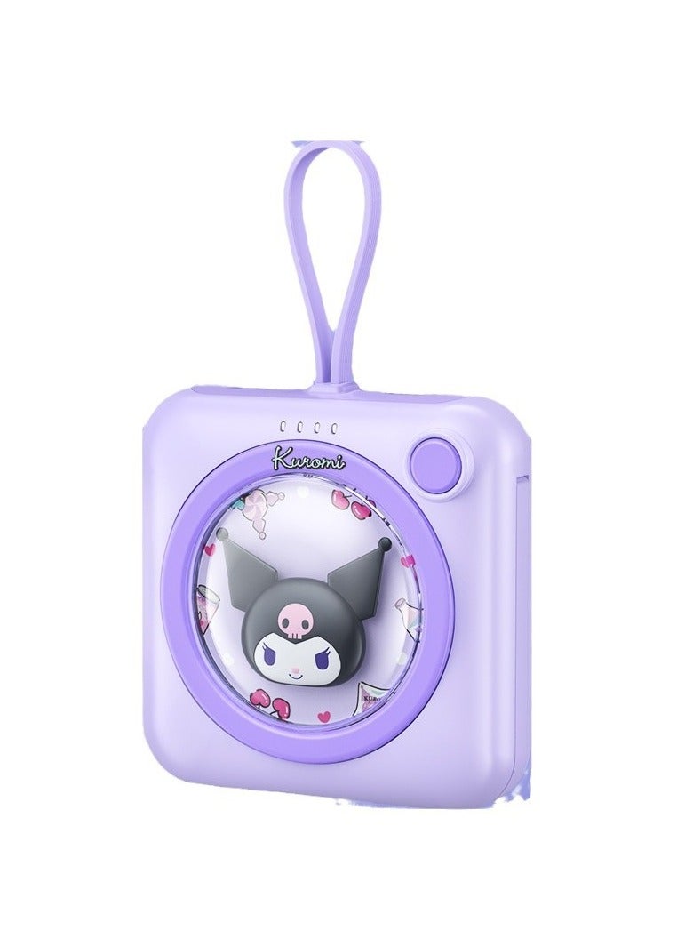 general Kulomi Mini mobile power supply with collapsible power cord and lanyard, 10000 mah small mobile power supply, USB C mobile charger, travel essential, compatible with all mobile phones - Image 1