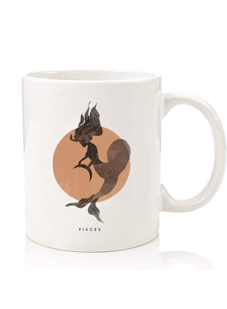 Theodor Premium Quality Two Sided Printed Coffee Mug Tea Cup For Home Office, Kids Men Women Pisces - Image 1