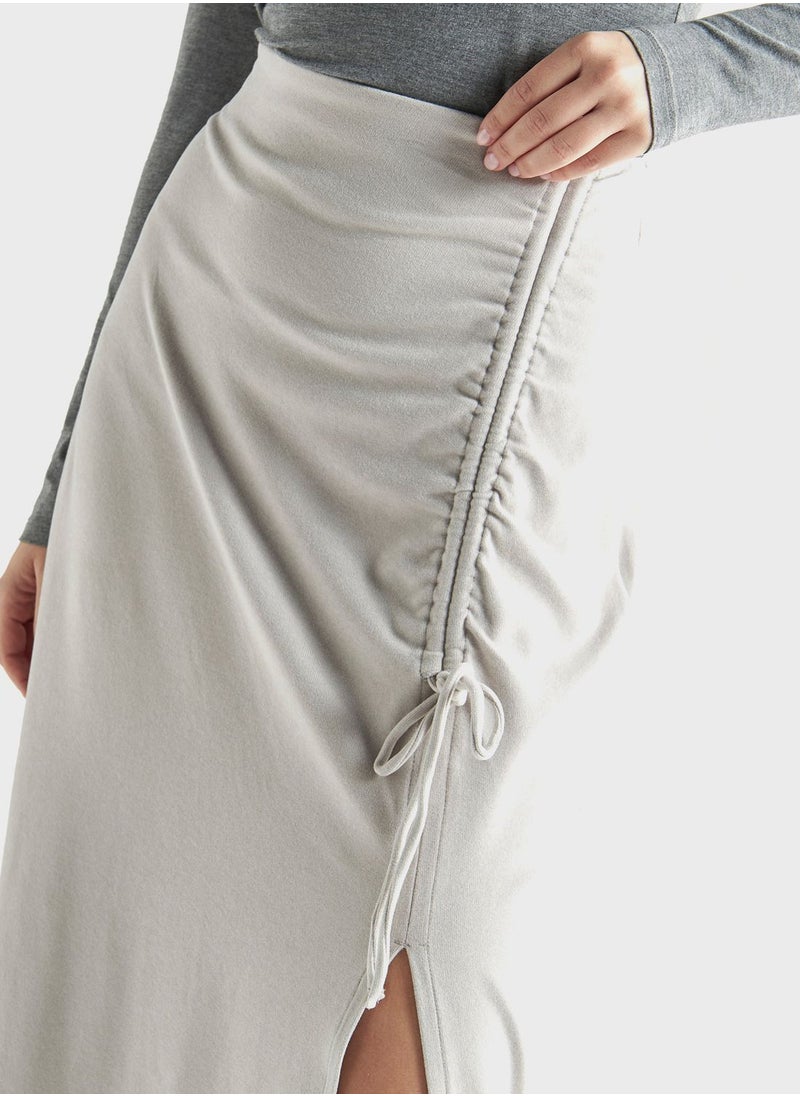 FAV Tie Detail Side Slit Skirt  - Image 3