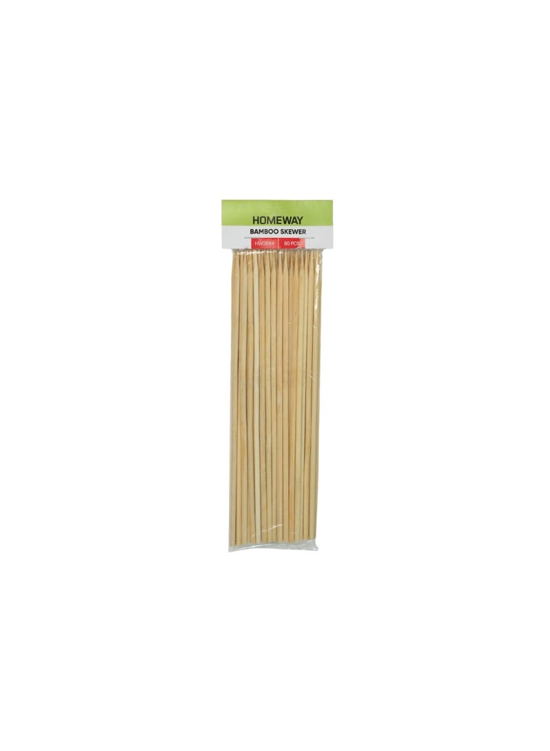 Bamboo Skewers for BBQ Grilling and Food Preparation 50 Pieces Natural Bamboo Sticks HW3984