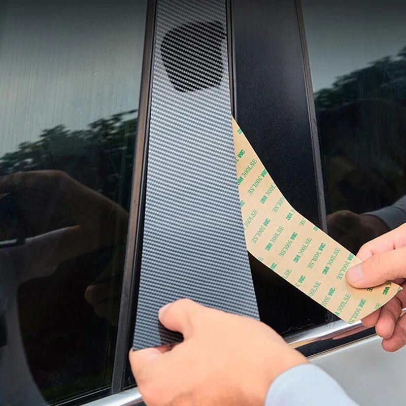 DEMULAX Carbon Fiber B Pillar Protection Sticker for Skoda Superb 3 - Image 4