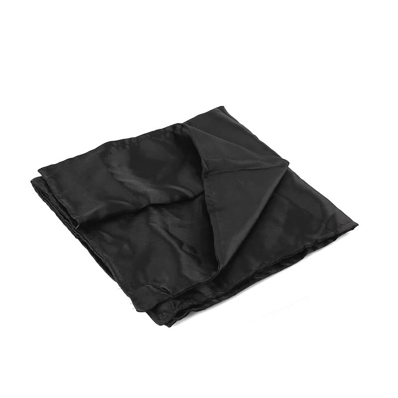 MilesMagic Magician's Deluxe Coin Production Hanky Gimmick Handkerchief | Stage Magic | Street Magic | Real Mid Air Produce Effect Close Up Magic Trick, Black - Image 4
