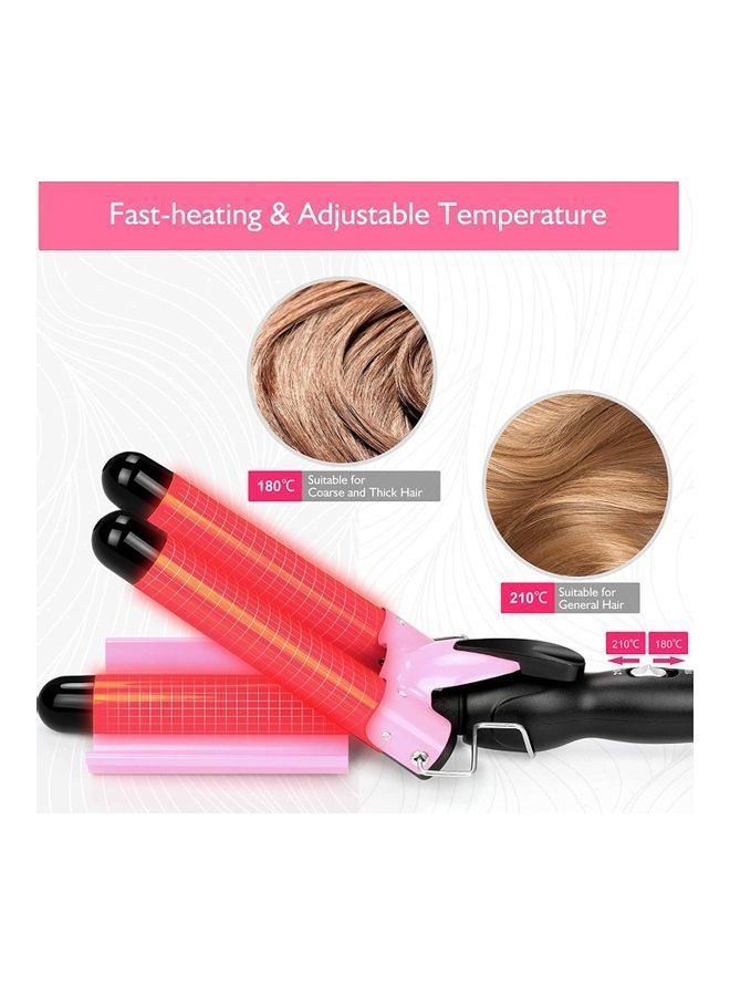 نيبمينينت جهاز لتجعيد الشعر بثلاثة أسطوانات وردي/أسود - Image 2