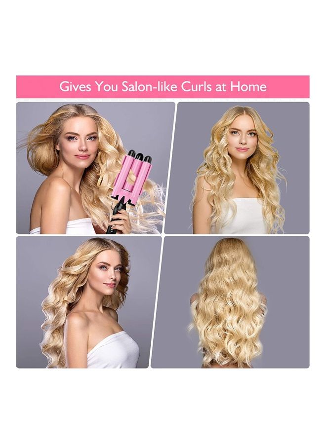 نيبمينينت جهاز لتجعيد الشعر بثلاثة أسطوانات وردي/أسود - Image 4