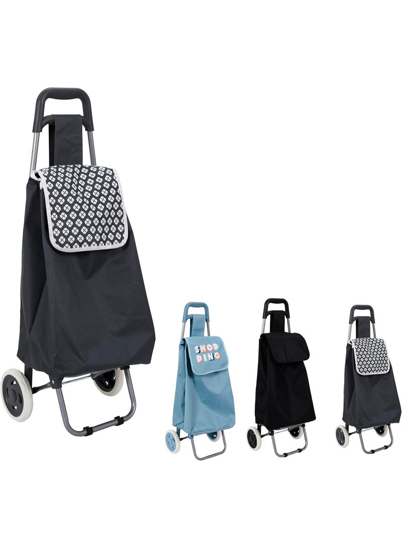 Home Dwell عربة تسوق منزلية بعجلتين - رمادي وأبيض - Image 5