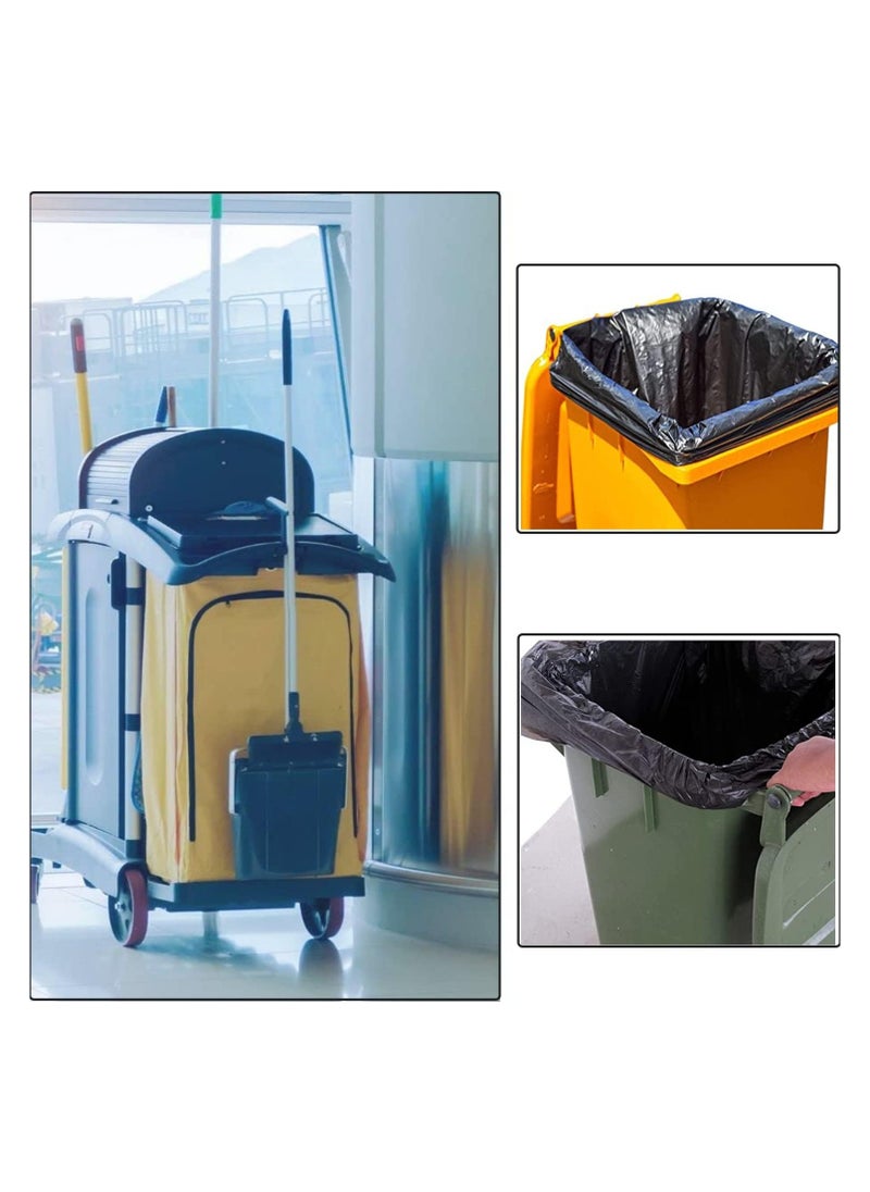 VINSTAR - 40 Microns(200pcs 20kg 195x130cms) Heavy Duty Black VIRGIN BIO-DEGRADABLE Plastic Garbage Bags for Large Size Outdoor Bins - Image 1