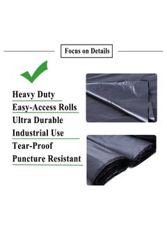 VINSTAR 40 Microns(200pcs 20kg 195x130cms) Heavy Duty Black VIRGIN BIO-DEGRADABLE Plastic Garbage Bags for Large Size Outdoor Bins  - Image 4