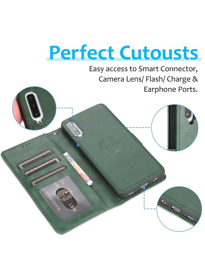 S-TOP Case For Samsung Galaxy A50 Calf Texture 2 in 1 Detachable Magnetic Back Cover Horizontal Flip Leather Case with Holder & Card Slots & Wallet & Photo Frame - Image 4