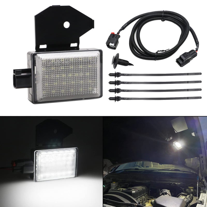 Mynoway LED Under Hood Courtesy Engine Bay Light Kit with Wire Harness Replacement for Ram 1500 2500 3500 199820174500 5500 20082017not fit 2010 Charger 20062019Chryler 300 20062010