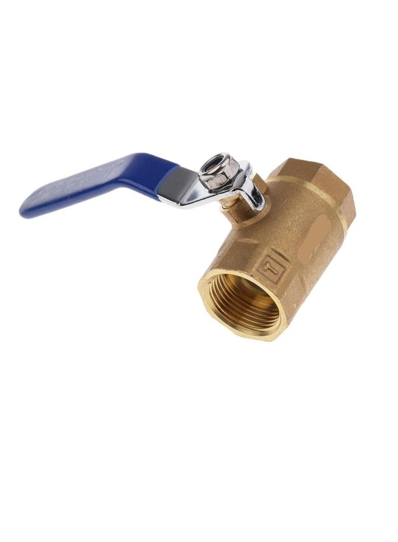 ABBASALI Brass Valve Water Air Pipe Hose Valve Pipe Fitting Blue Handle F-1/2'' - Image 1